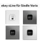 Preview: ekey sLine Fingerprintset Siedle Vario Silber Metallic SM #204707