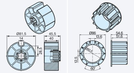 Becker ➤ Adapterset O-D85N für Hinderniserkennung, Sonnenschutz #49302002710 #49313002270 #49303006280 ✅ online kaufen!