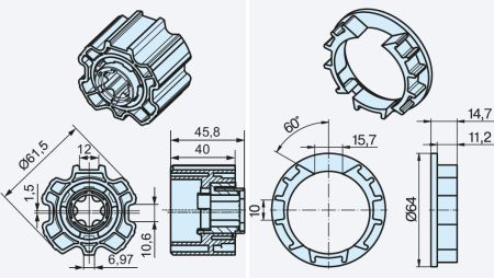 Becker ➤ Adapterset O-ZF64 für Hinderniserkennung, Rollladen #49302002310 #49303001410 ✅ online kaufen!