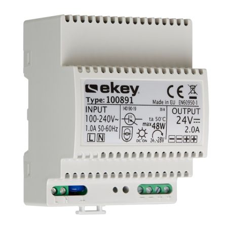 Vorkasse 82.12 EUR✅ ekey ➤ NT REG 230 VAC/24 VDC/2 A Netzteil REG 4 TE #100891✅ Jetzt online bestellen!