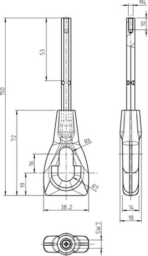 Rademacher Öse für Handkurbel, 150 mm Typ GGK 539-13 #96000002