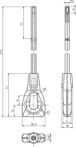Rademacher Öse für Handkurbel, 270 mm Typ GGK 539-16 #96000034