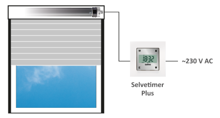 SELVE Zeitschaltuhr Selvetimer plus, incl. Abdeckrahmen 1-fach, weiß #297000