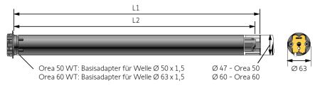 Somfy ➤ Orea 60 WT 55/17 ✅ Kassettenmarkisenmotor #1181198 #1181206