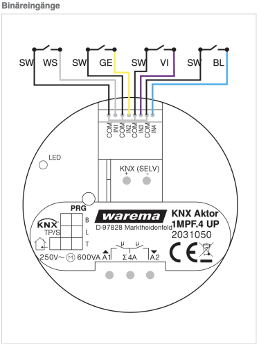 WAREMA KNX Aktor 1MPF.4 UP #2031050