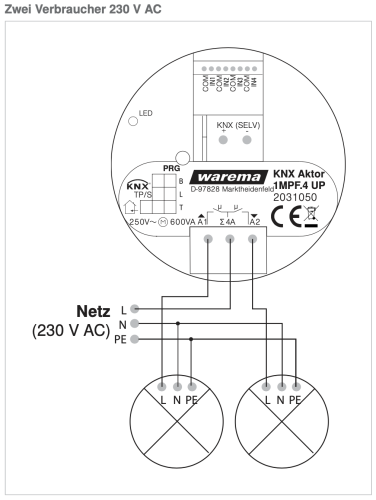 WAREMA KNX Aktor 1MPF.4 UP #2031050