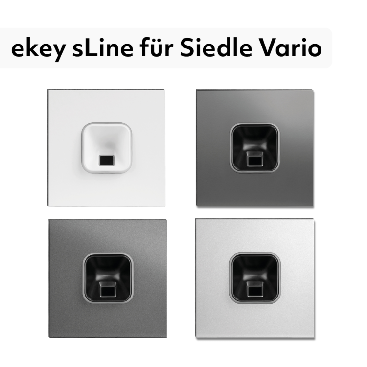 ekey sLine Fingerprintset Siedle Vario Silber Metallic SM #204707