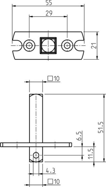 Rademacher Adapter Medium 10er Vierkant Typ 4010-M #93401001