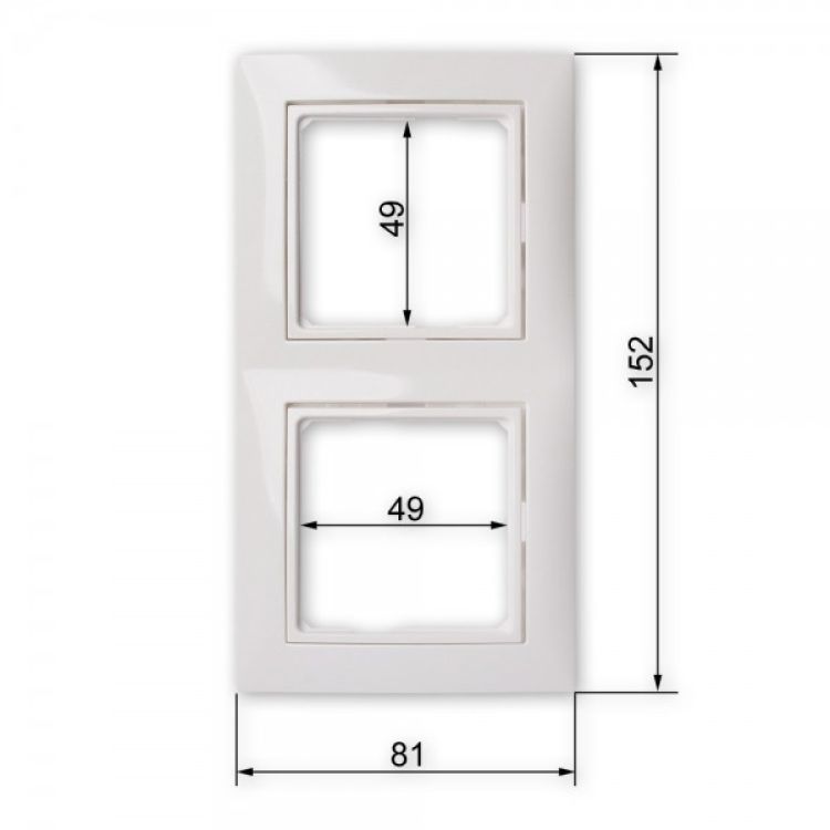 SELVE Abdeckrahmen 2-fach für Smarttimer plus, polarweiß #296522