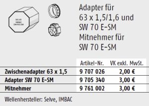 Somfy ➤ Adapter und Mitnehmer für Achtkant SW 70 Baureihe 50 #9705340 #9707026 #9761002✅ online kaufen!